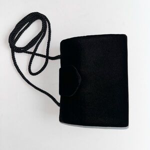 Mini Black Velvet Women's Shoulder Bag